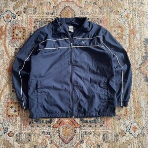Nike Navy and White Track Jacket